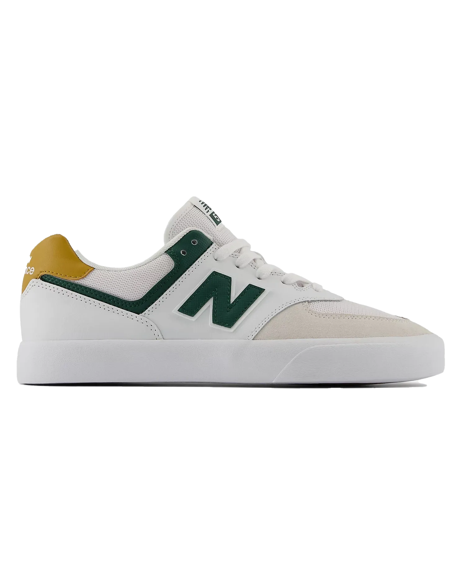 574 Vulcanized Shoes in White & Forest