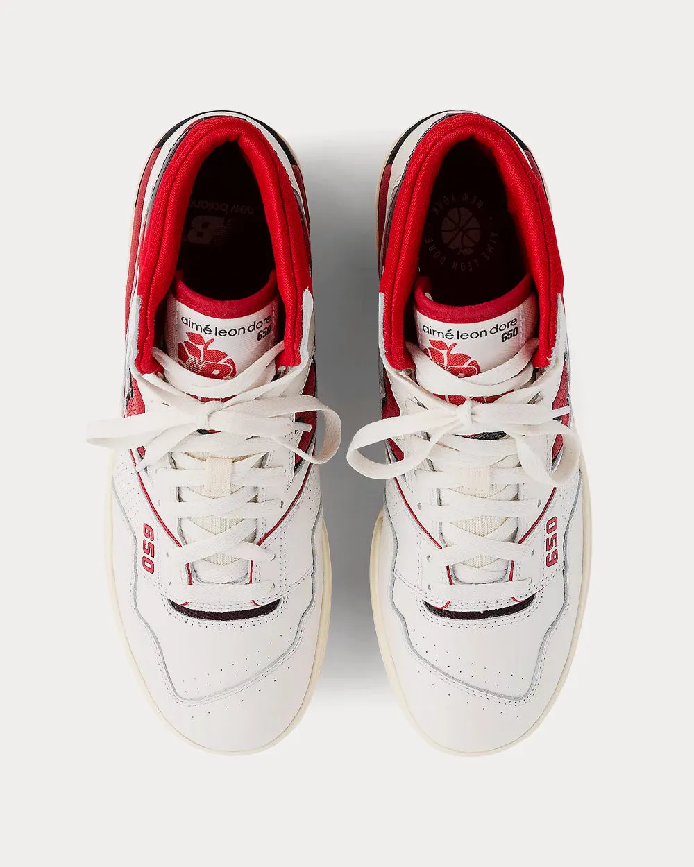 650 Tempo Red With Sea Salt High Top Sneakers
