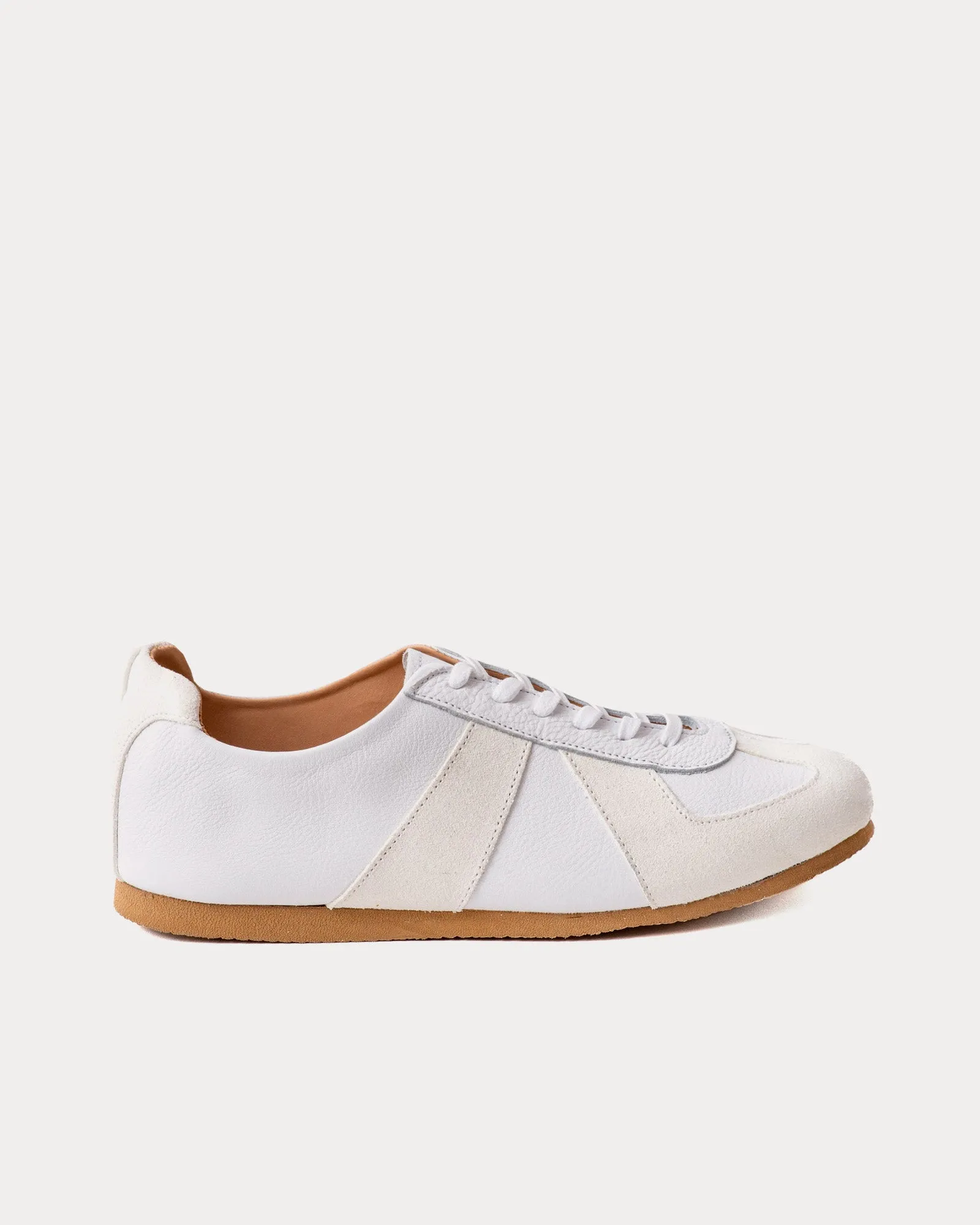 Adnitt Gat Calf Leather with Gum Soles White Low Top Sneakers