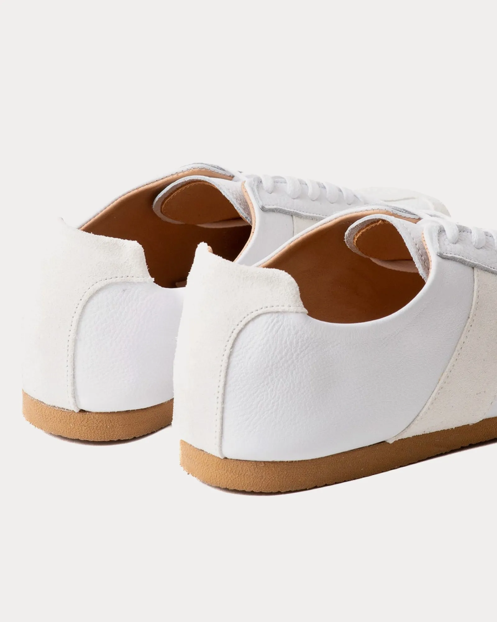 Adnitt Gat Calf Leather with Gum Soles White Low Top Sneakers
