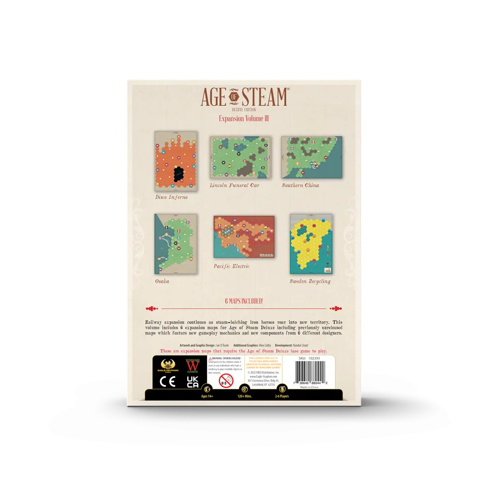 Age of Steam Deluxe: Expansion Volume III