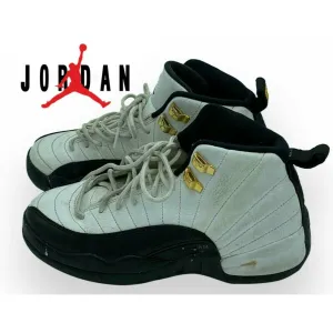 AIR JORDAN 12 RETRO SIZE 4.5 YOUTH "TAXI" 2013 - BLACK WHITE