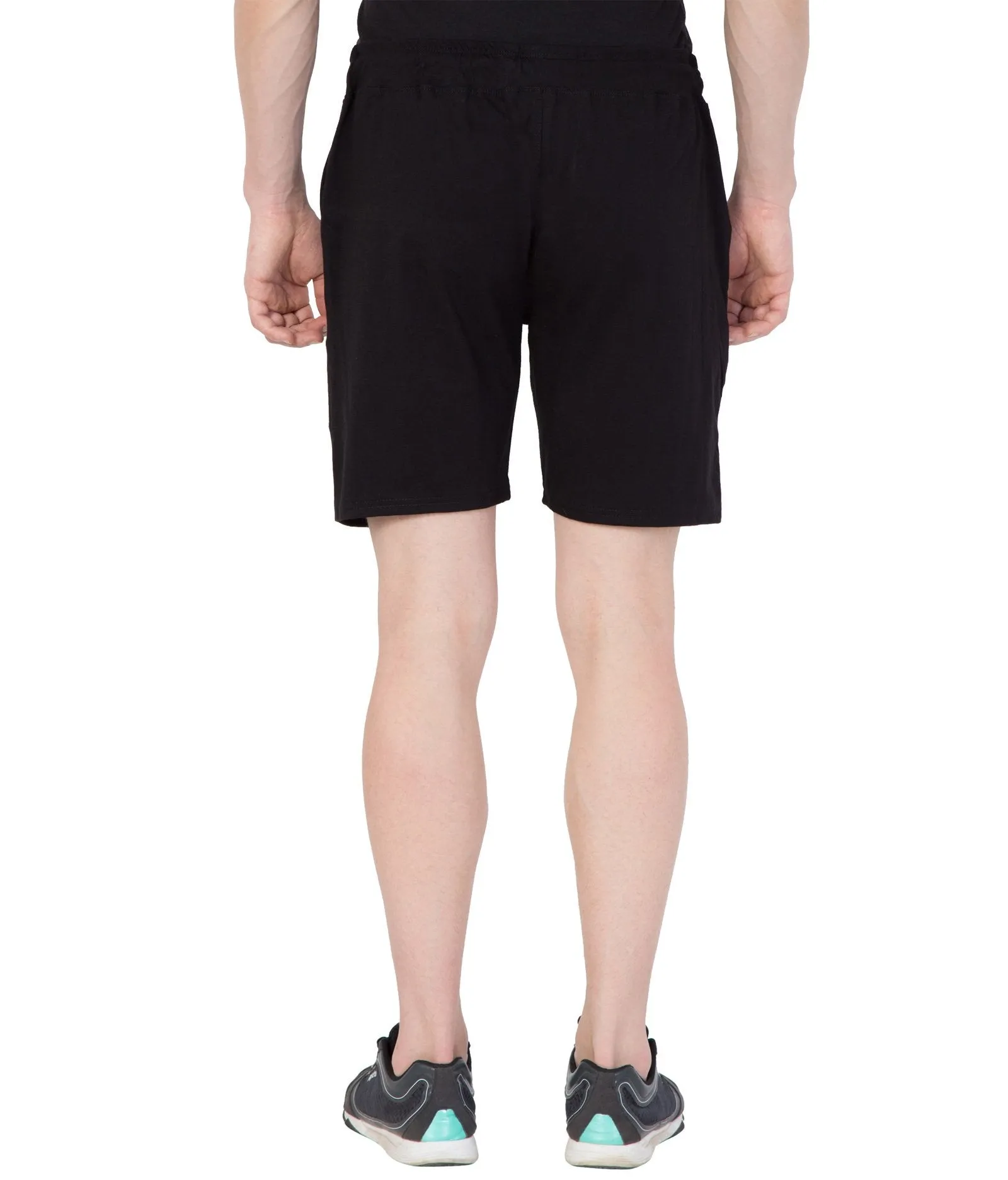 American-Elm Men's Grey Printed Slim Fit Short