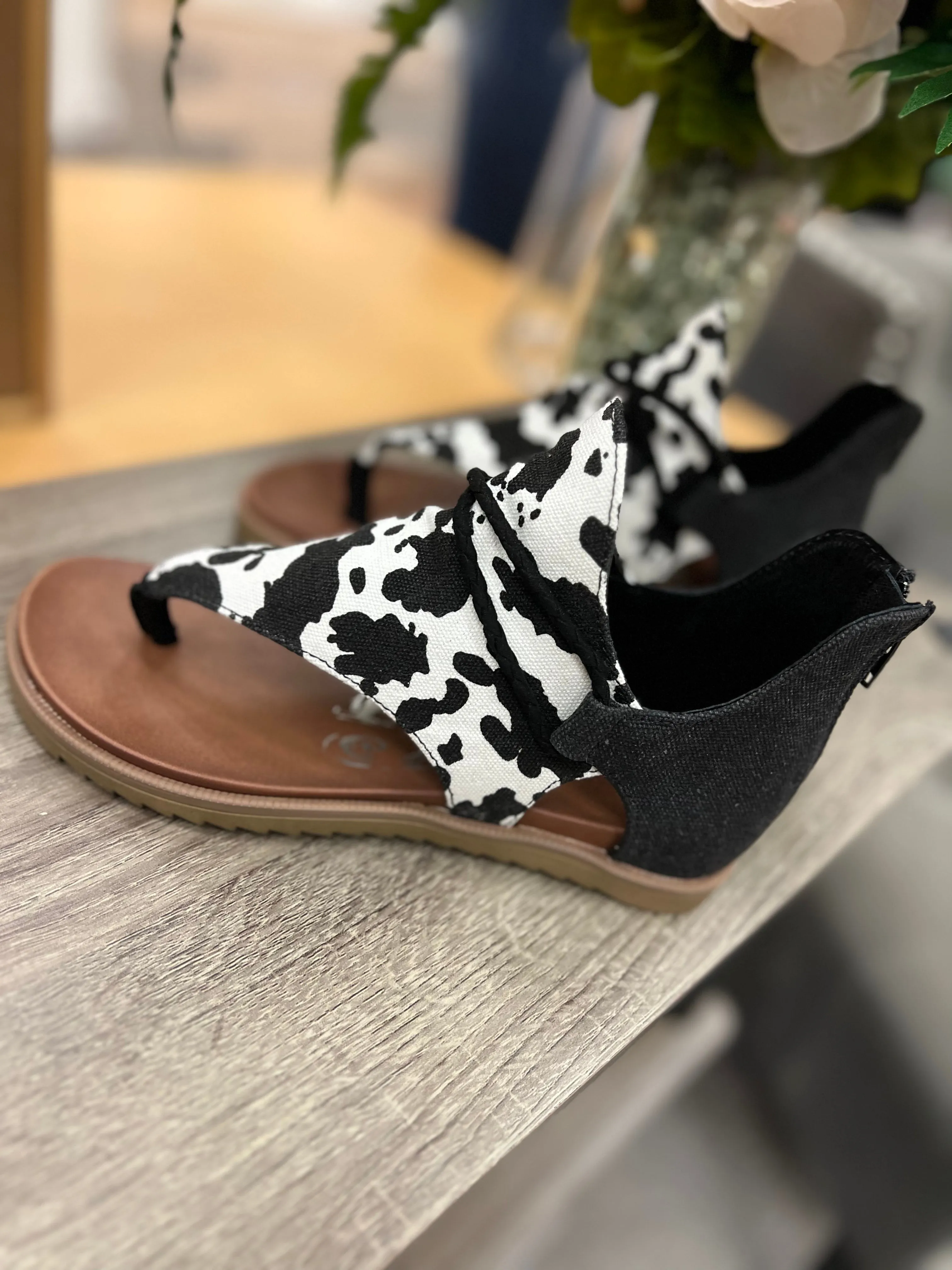Angelika Sandals (Black Cow)