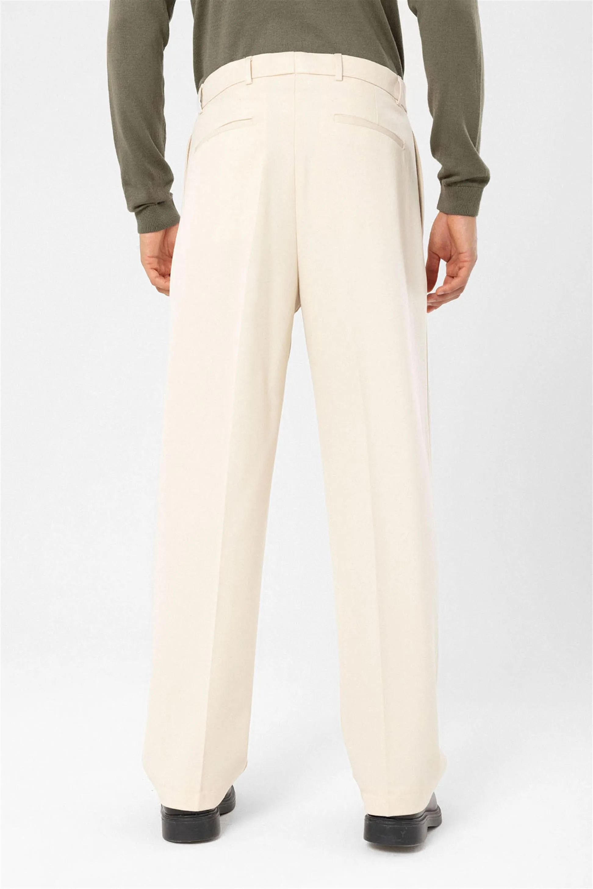 ANT High Waist Pleated Comfortable Fit Men's Trousers - East Orange