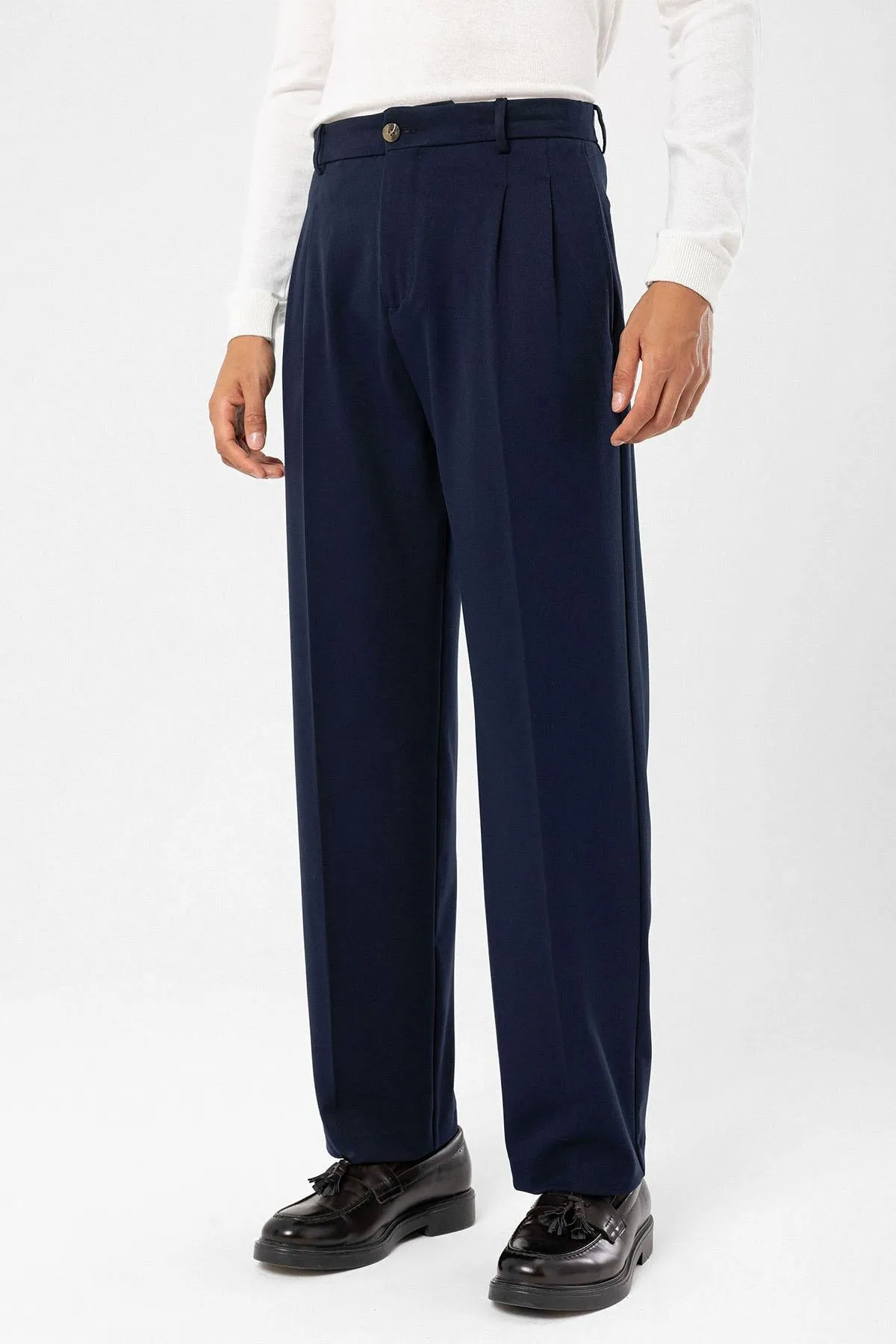ANT High Waist Pleated Comfortable Fit Men's Trousers - Rialto