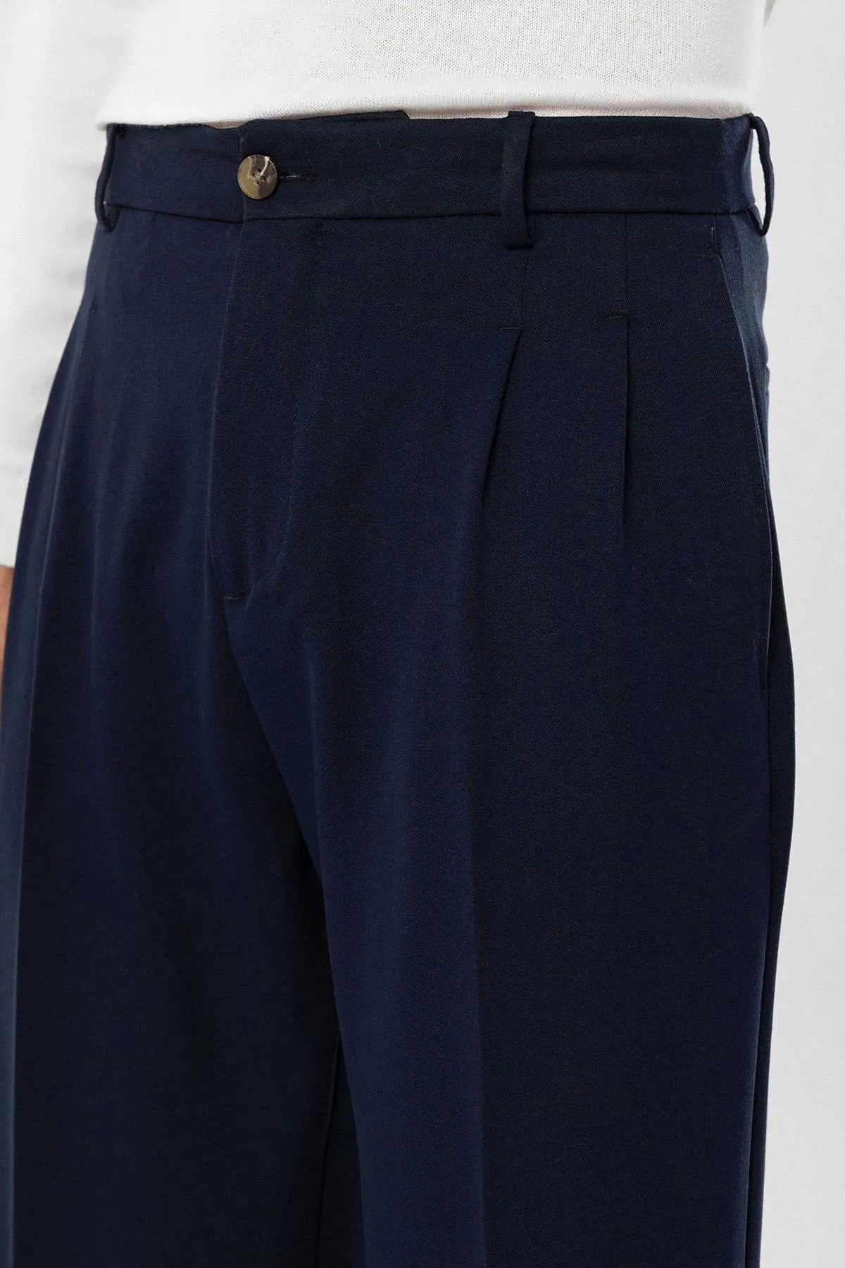 ANT High Waist Pleated Comfortable Fit Men's Trousers - Rialto