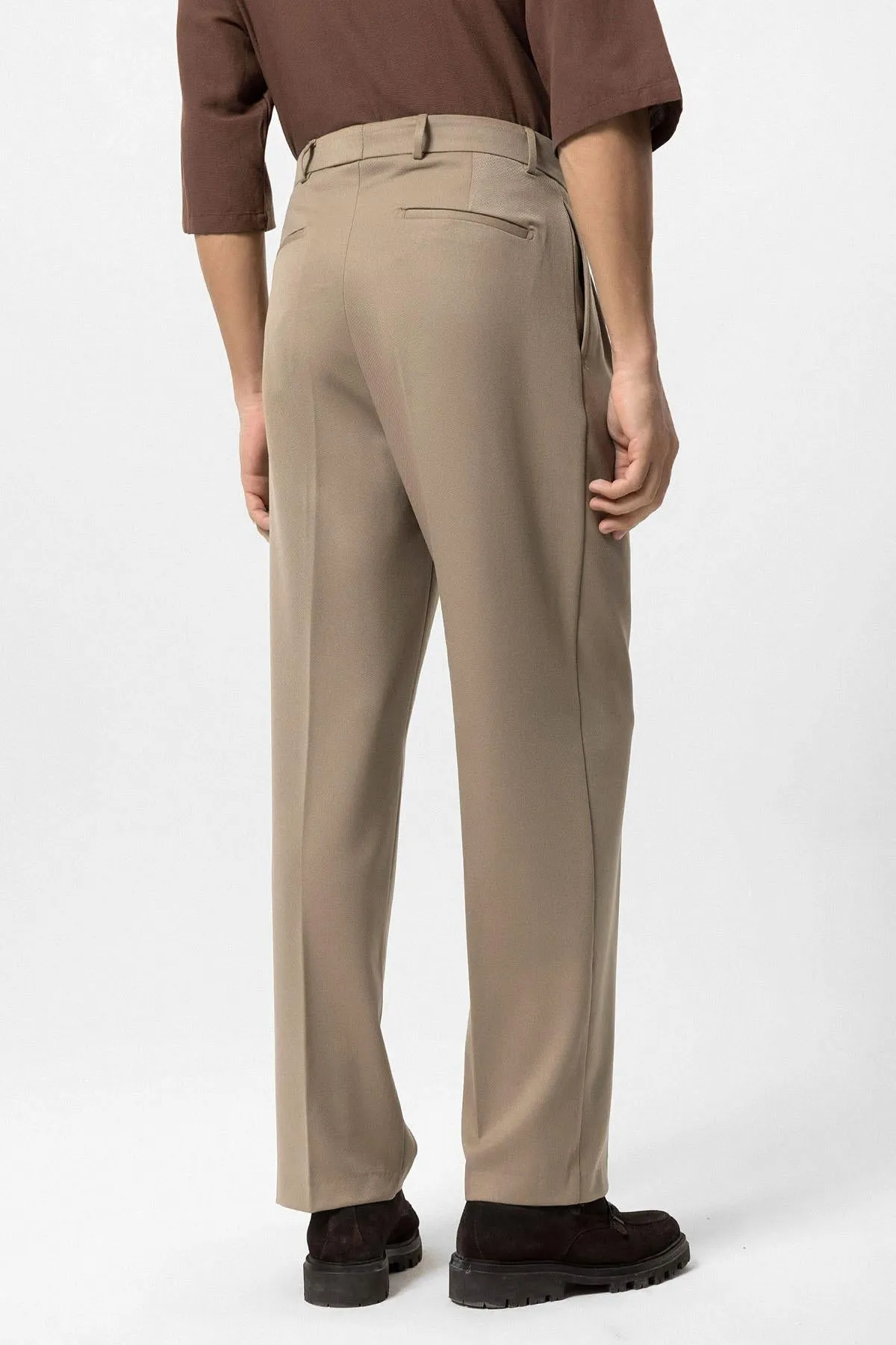 ANT High Waist Pleated Comfortable Fit Men's Trousers - San Pedro