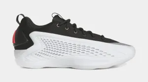 Anthony Edwards 1 Low Mens Basketball Shoes (White/Core Black/Lucid Red)