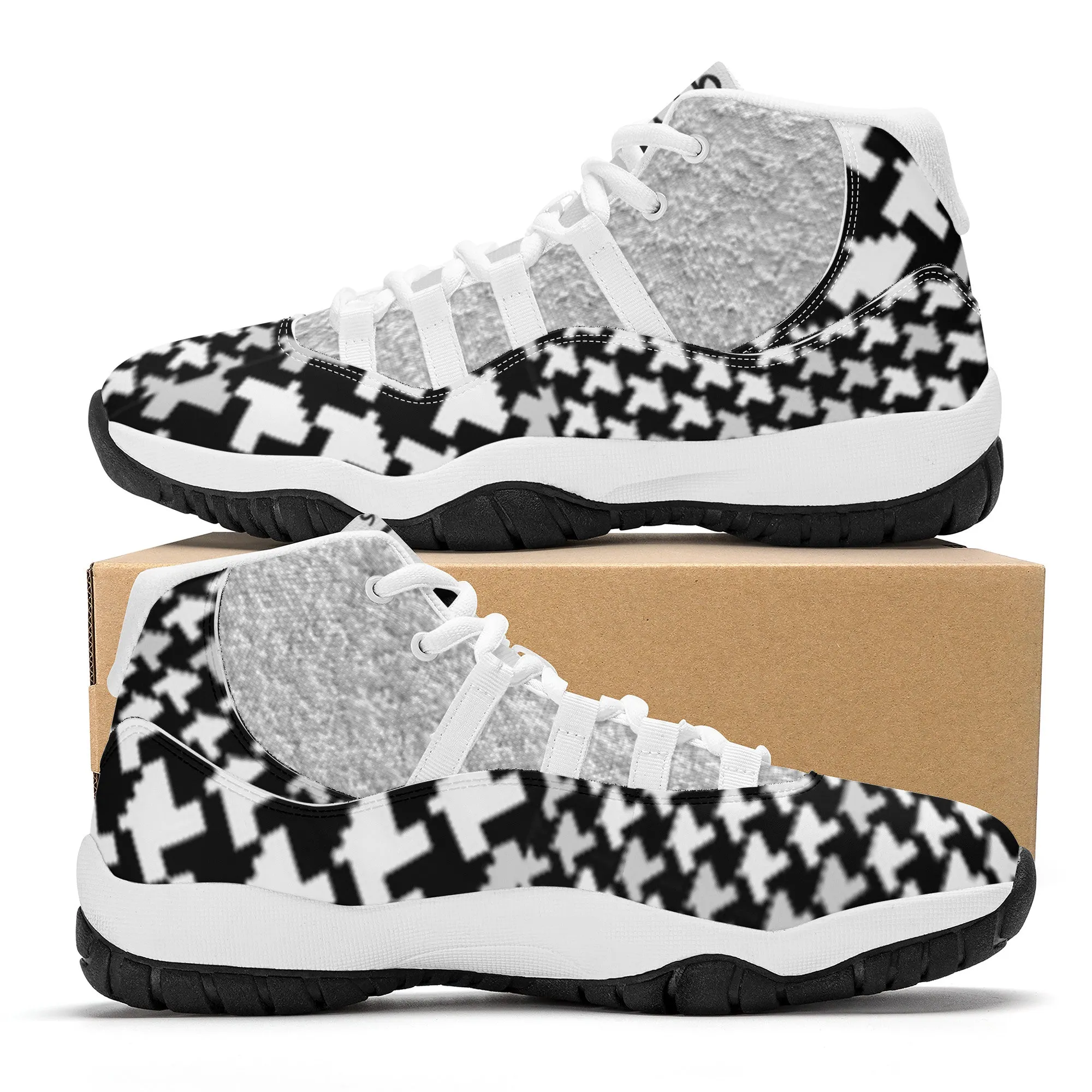 Arabic High Top Air Retro Sneakers - White