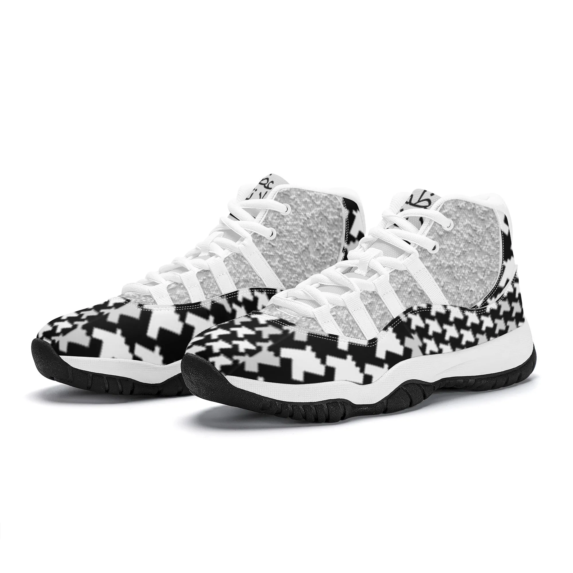 Arabic High Top Air Retro Sneakers - White