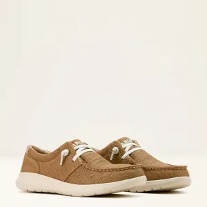 Ariat Women's Hilo Casual Shoe in Tan Woven Emboss