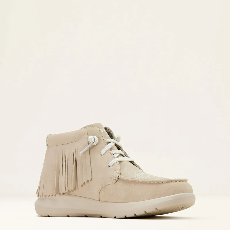 Ariat Women's Hilo High Top Fringe Shoe in Sand Suede