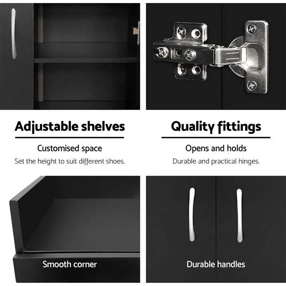 Artiss 2 Doors Shoe Cabinet Storage Cupboard