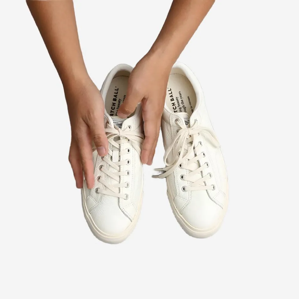 B-02 Leather Basketball Low Sneakers - White
