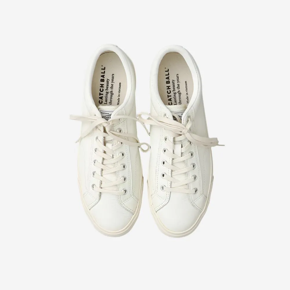 B-02 Leather Basketball Low Sneakers - White