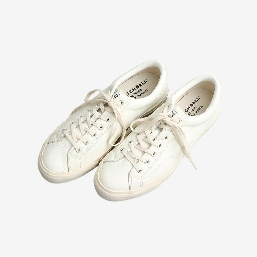 B-02 Leather Basketball Low Sneakers - White