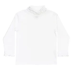 Bailey Boys White Knit-Ruffled Turtle Neck