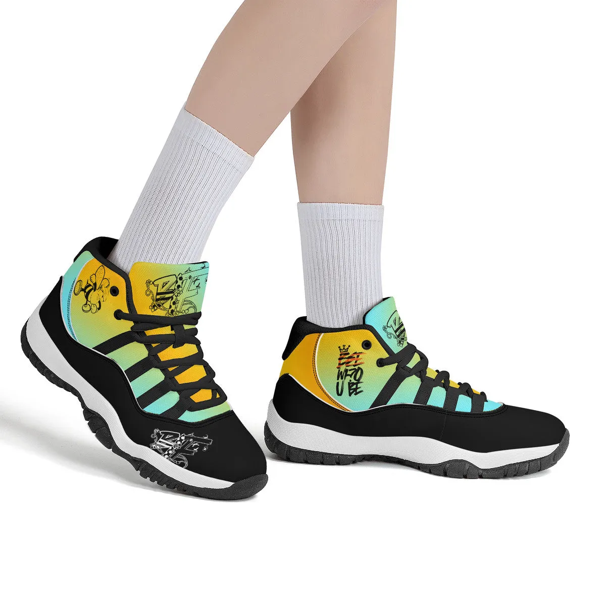 BIF High Top Air Retro Sneakers - Black