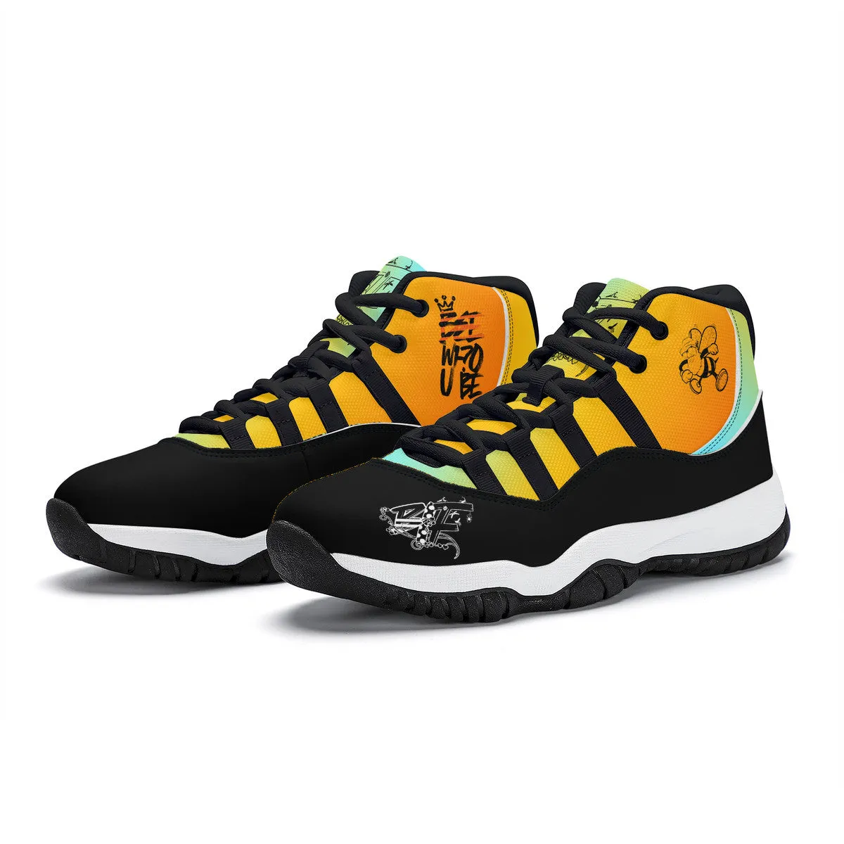 BIF High Top Air Retro Sneakers - Black