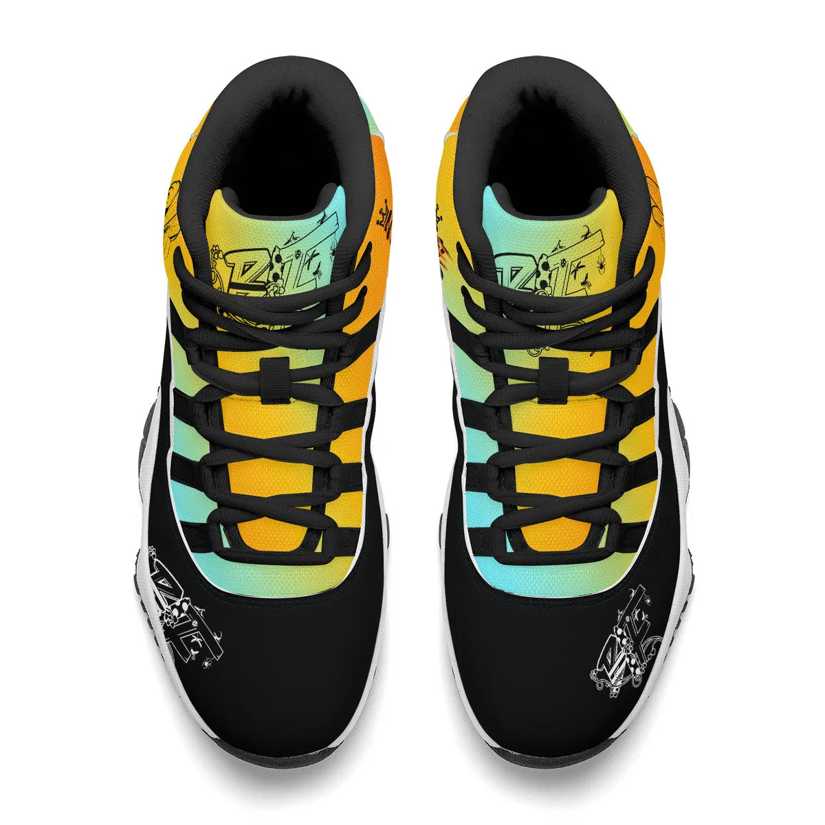 BIF High Top Air Retro Sneakers - Black