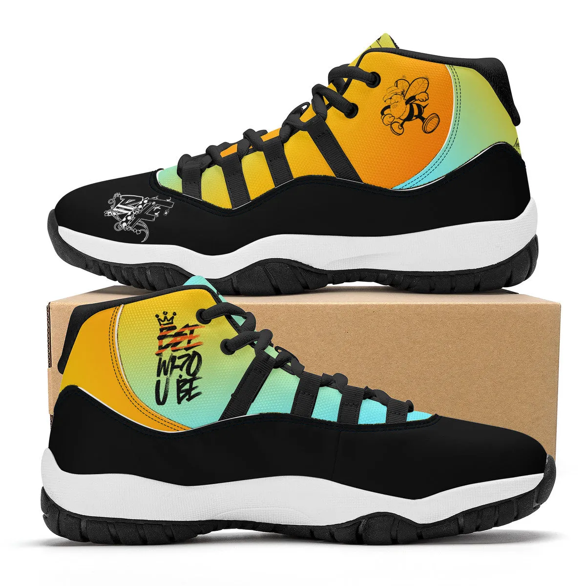 BIF High Top Air Retro Sneakers - Black