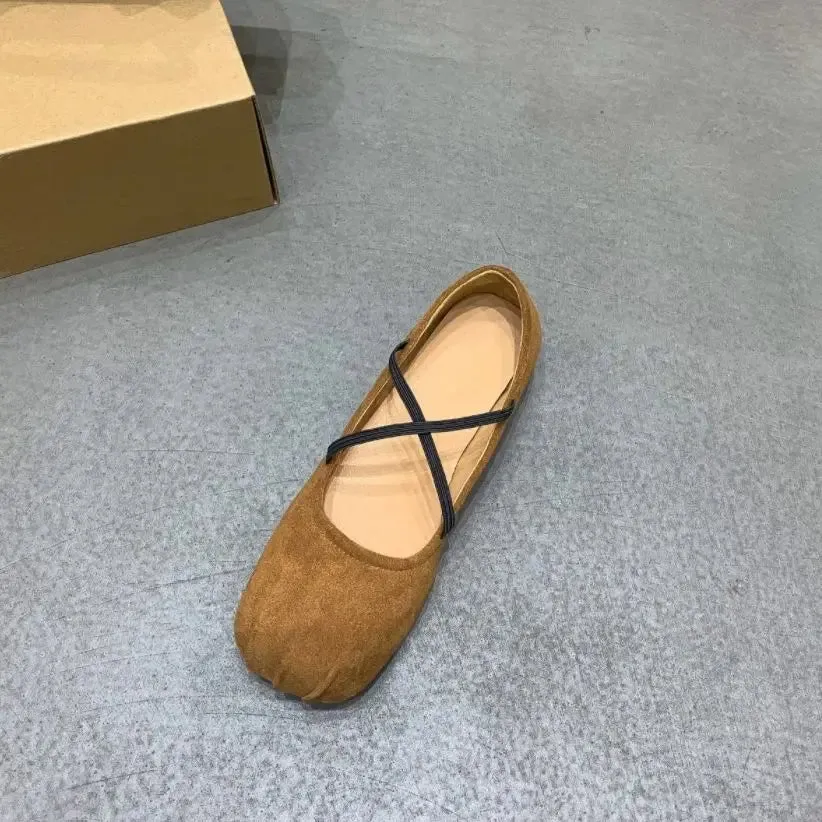binfenxie  -   New Brand Women Flats Fashion Square Toe Shallow Mary Jane Shoes Soft Casual Ballet Shoes Slingback Shoes