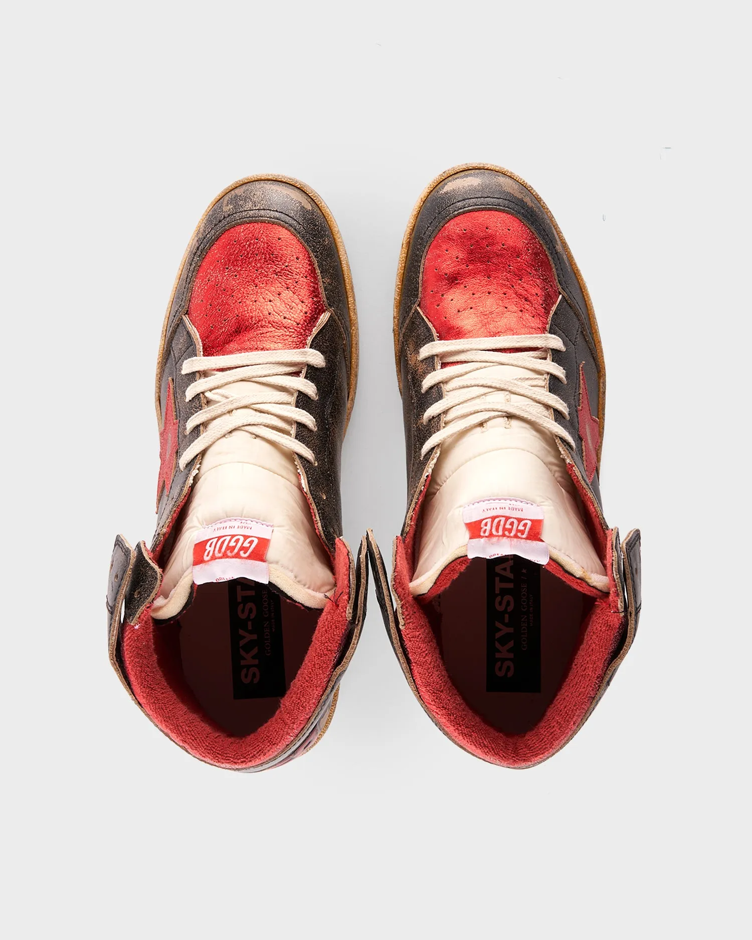 Black Red Metallic Sky Star Sneakers