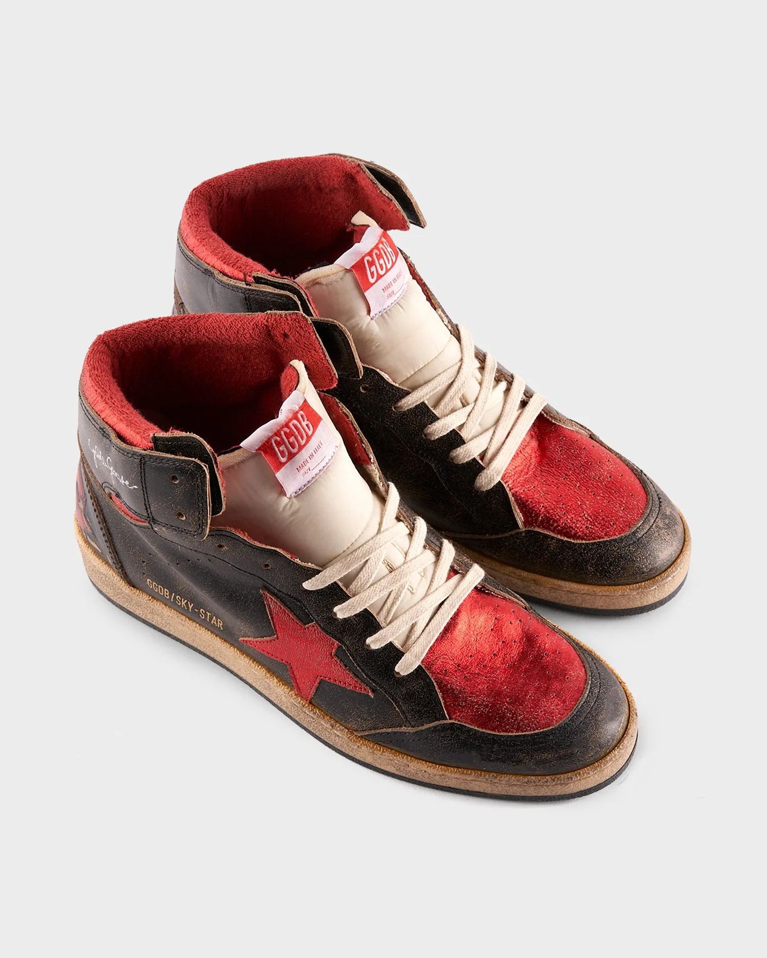 Black Red Metallic Sky Star Sneakers