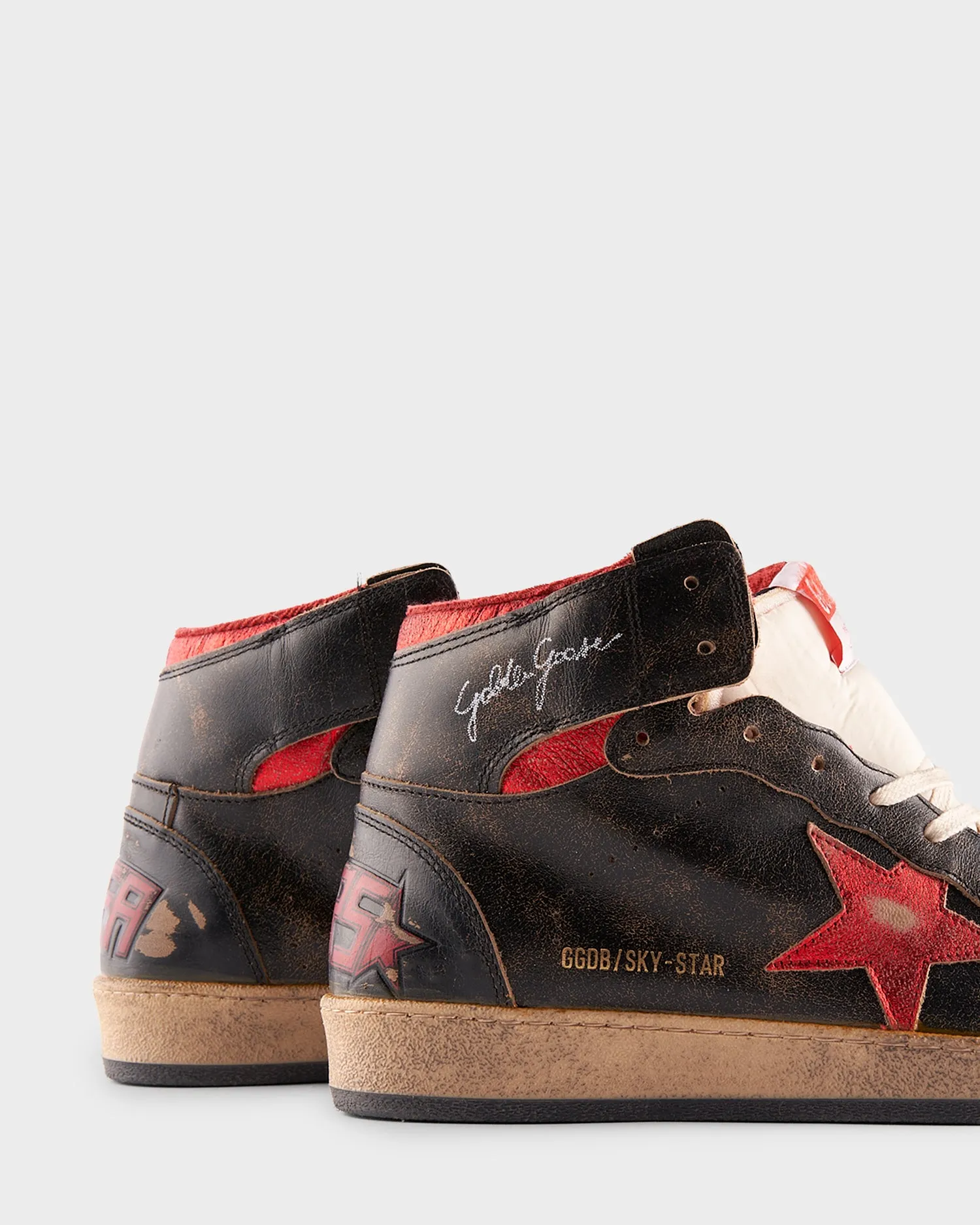 Black Red Metallic Sky Star Sneakers