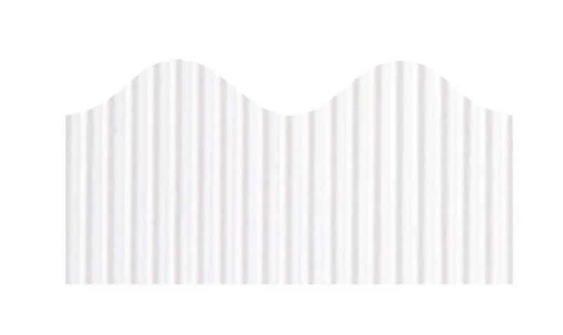 Bordette® Decorative Border, White, 2-1/4" x 50' (Pacon)