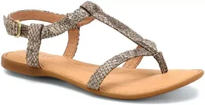 BORN Womens Idina Sandal Ivory Snake Metallic 6M