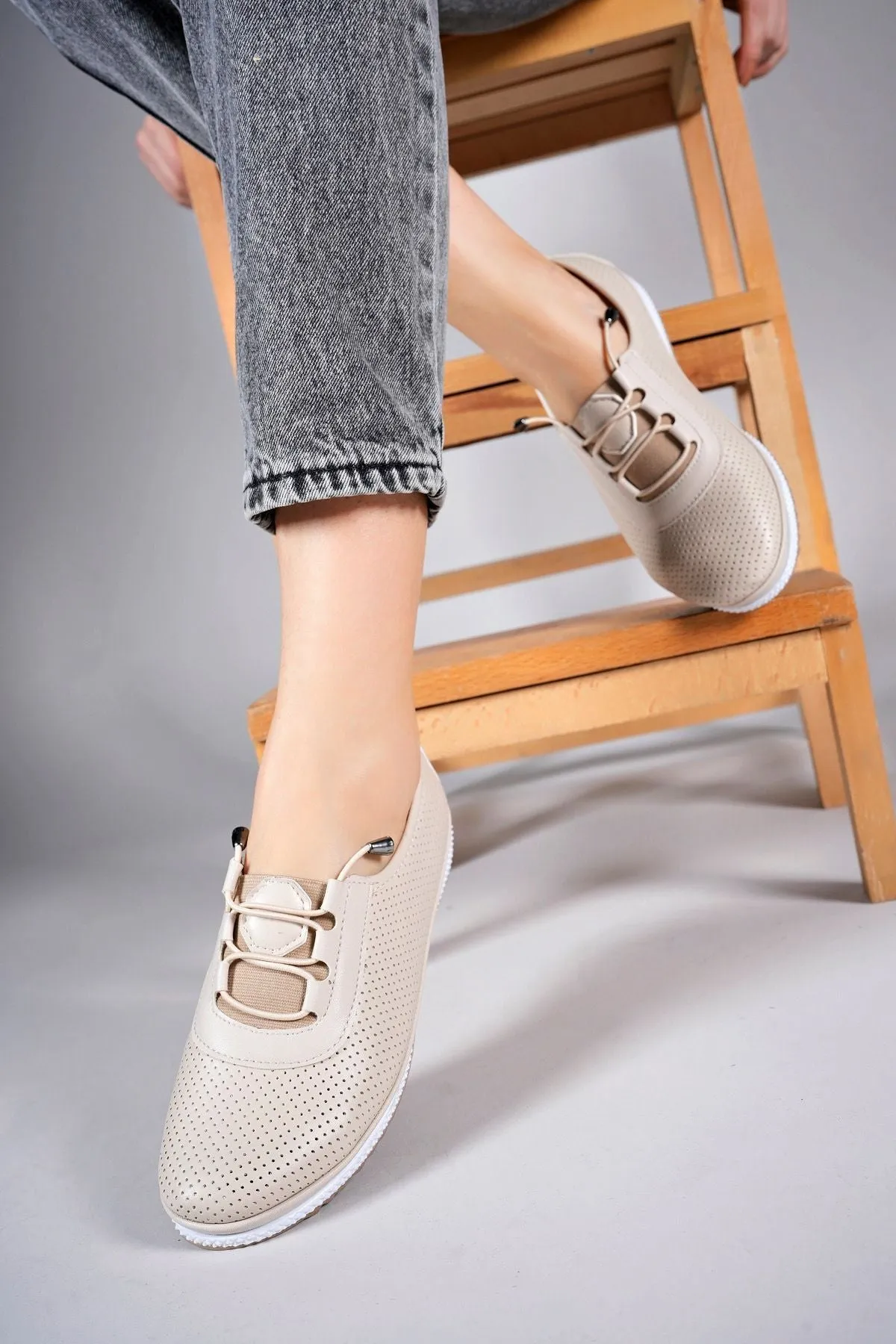 ByLlaion Women's Daily Shoes 001281 Cream