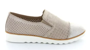 CC Resorts Andrea Nude/Gold Ladies Casual Slip On Leather
