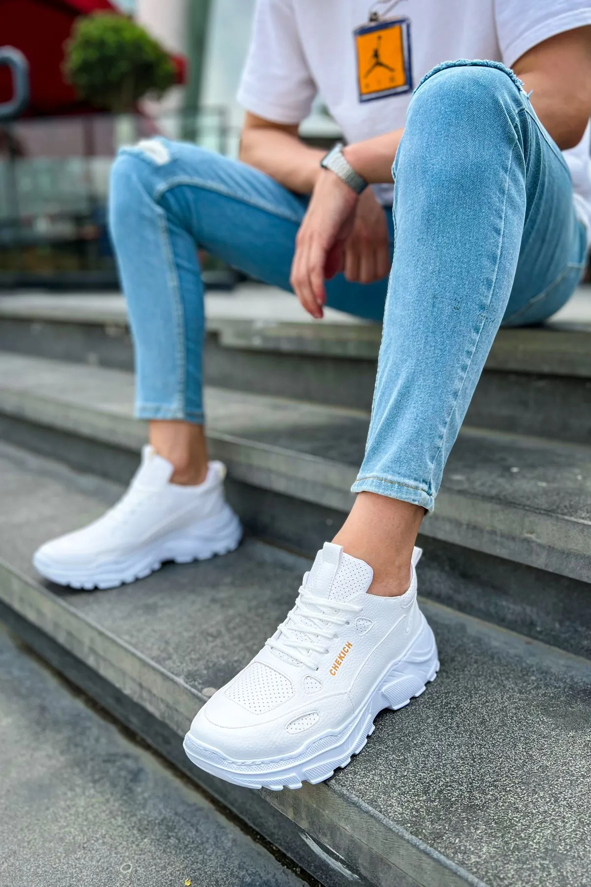 CH089 Men's Full White Casual Sneaker Sports Shoes