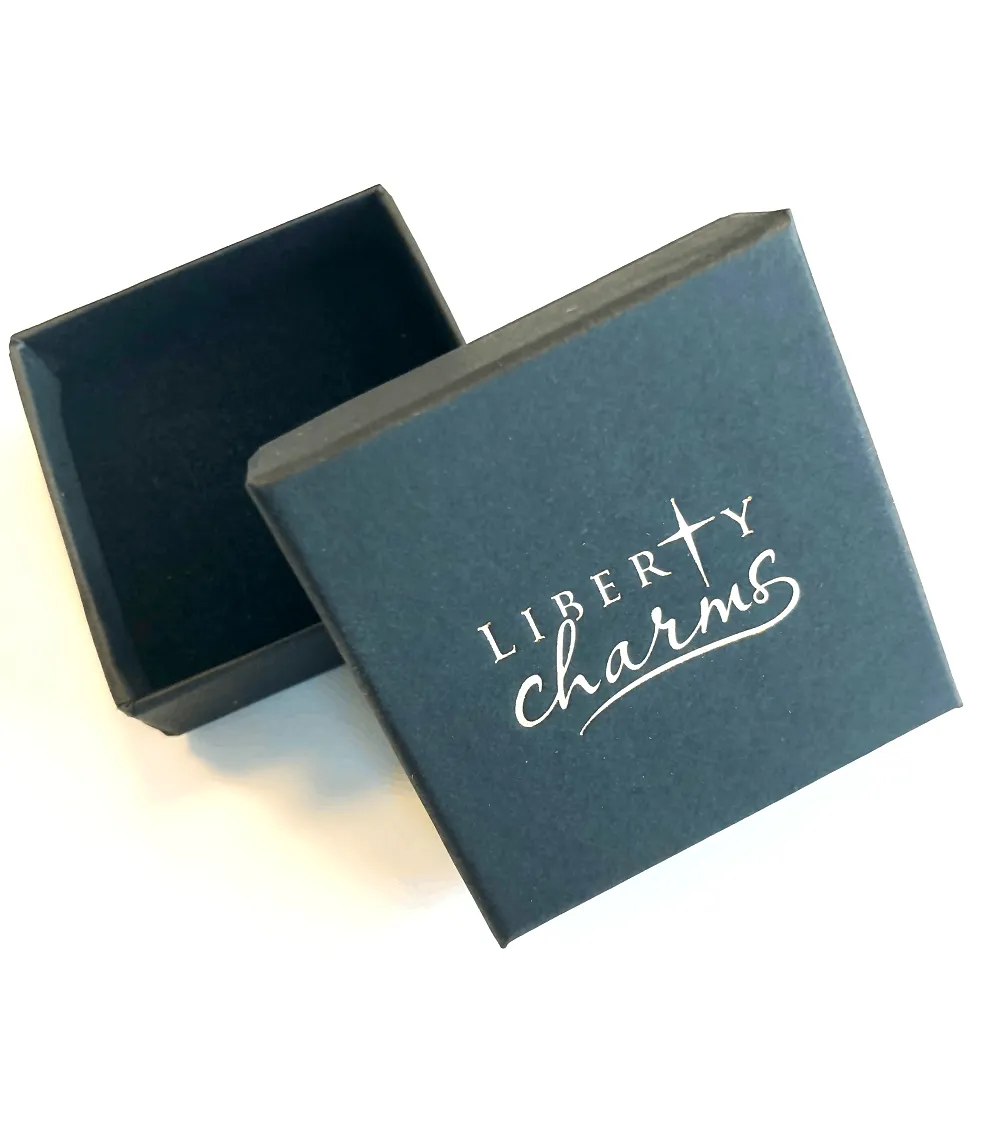Children's Sterling Silver Ballet Shoes With Blue Diamante Stud Earrings