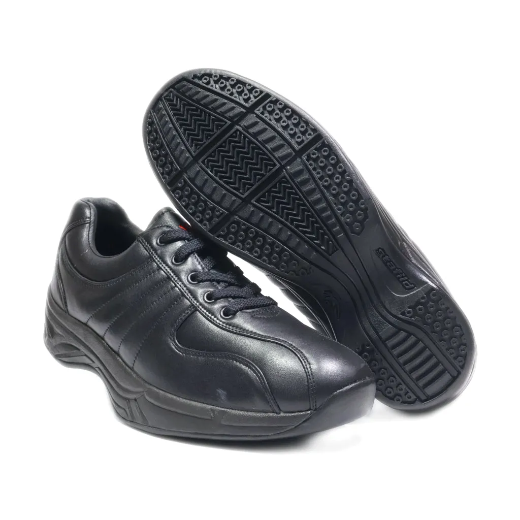 Chung Shi Casual Lace Ups Leather Black Colour For Men