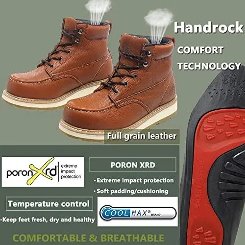 CK302 Men's Boots Soft Toe Construction Work Shoes Brown