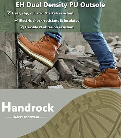 CK302 Men's Boots Soft Toe Construction Work Shoes Brown