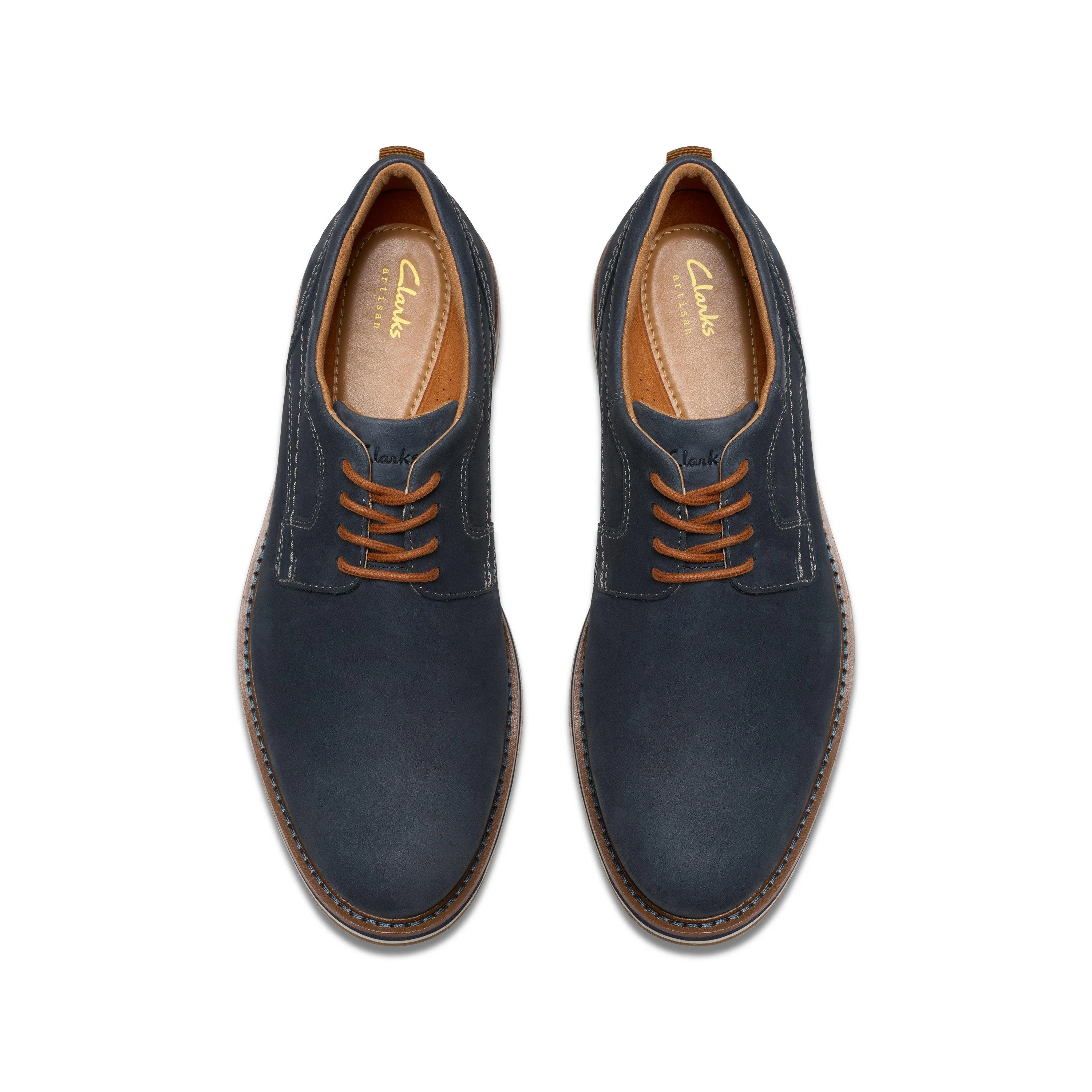 Clarks Navy Nubuck Casual Shoes