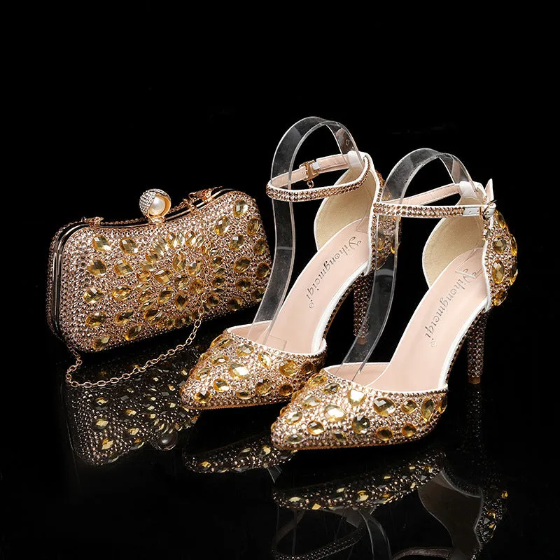 Coffee Brown High Heel Pointed-Toe Women's Fashion Shoes