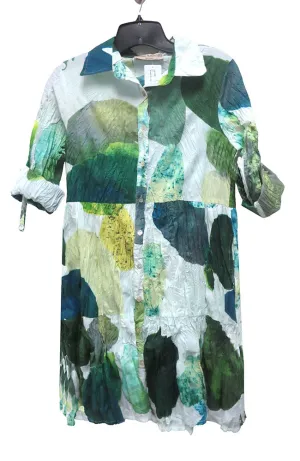 Collared Dress with Roll Up Sleeve