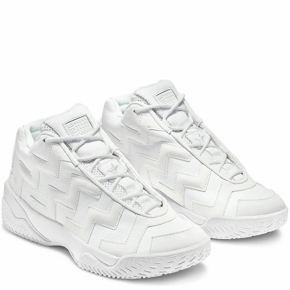 Converse Voltage Mid Ladies Triple White Leather High Top Sneakers 9