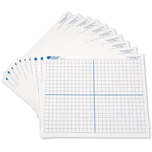 Double Sided X-Y Axis Dry-Erase Mats Set of 10