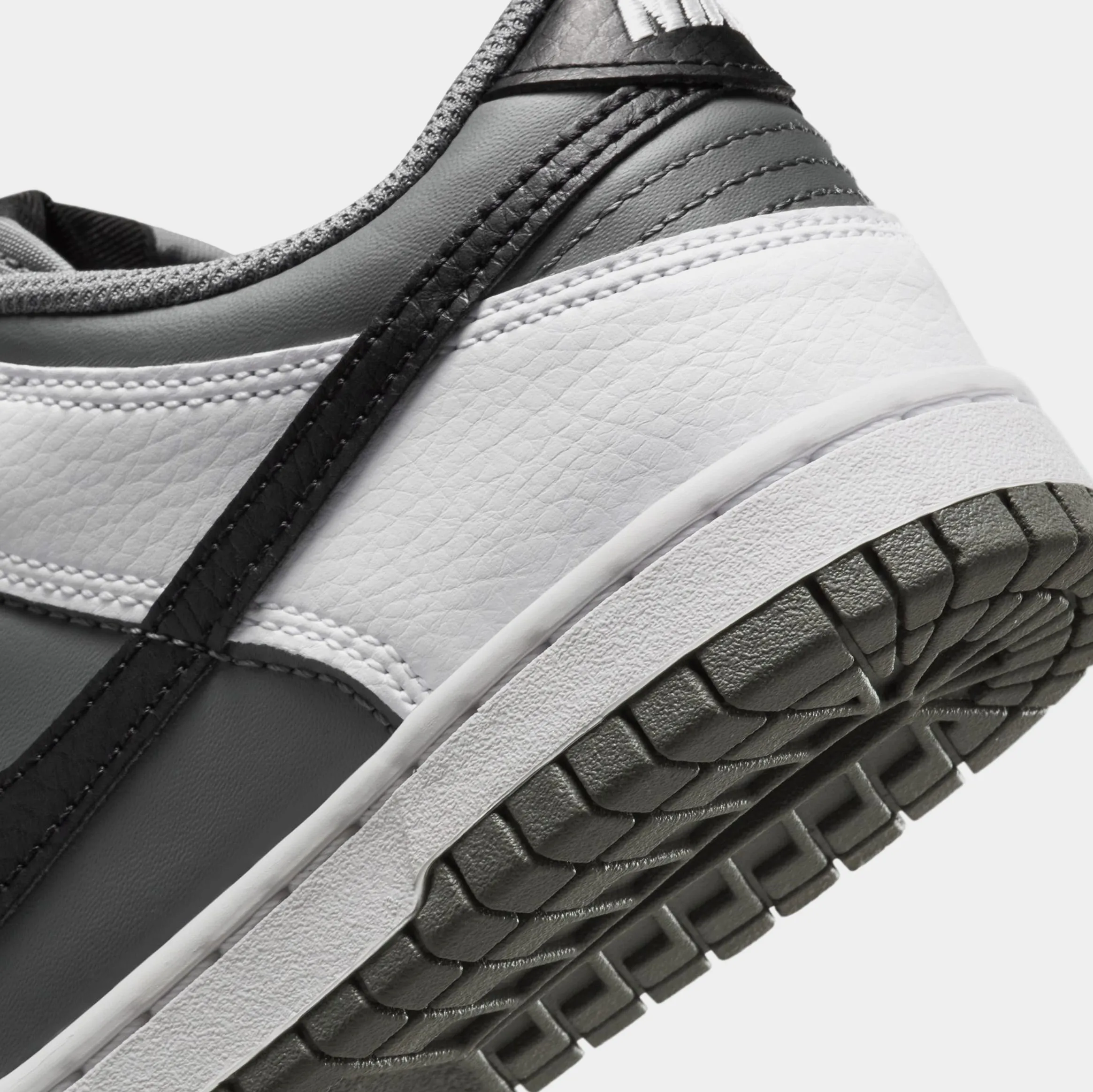 Dunk Low Grade School Lifestyle Shoes (White/Black/Smoke Grey)