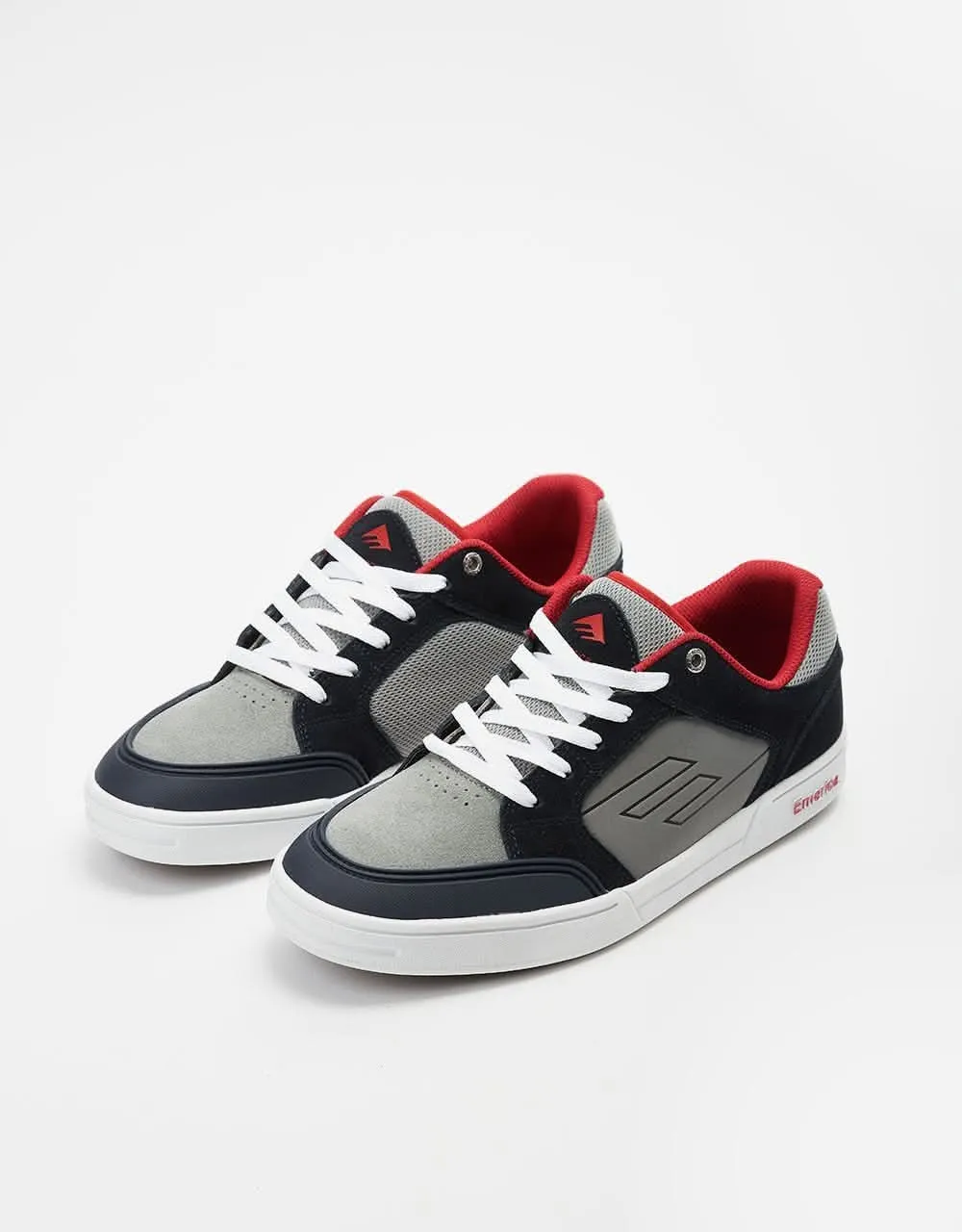 Emerica Heritic Skate Shoes - Navy/Grey/Red