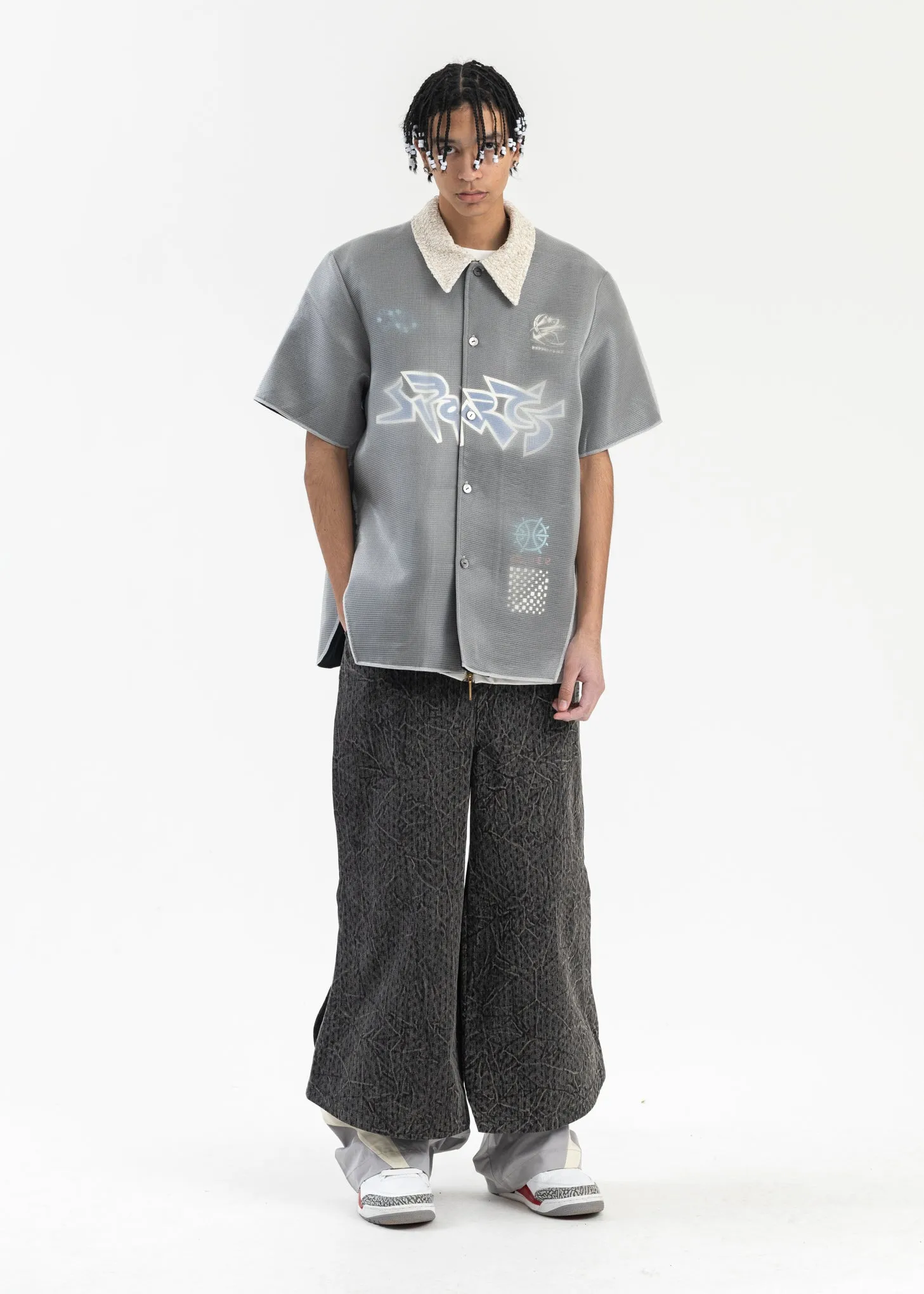 EUPHORIC BLACK BILL WARM UP LAYERED SHIRT