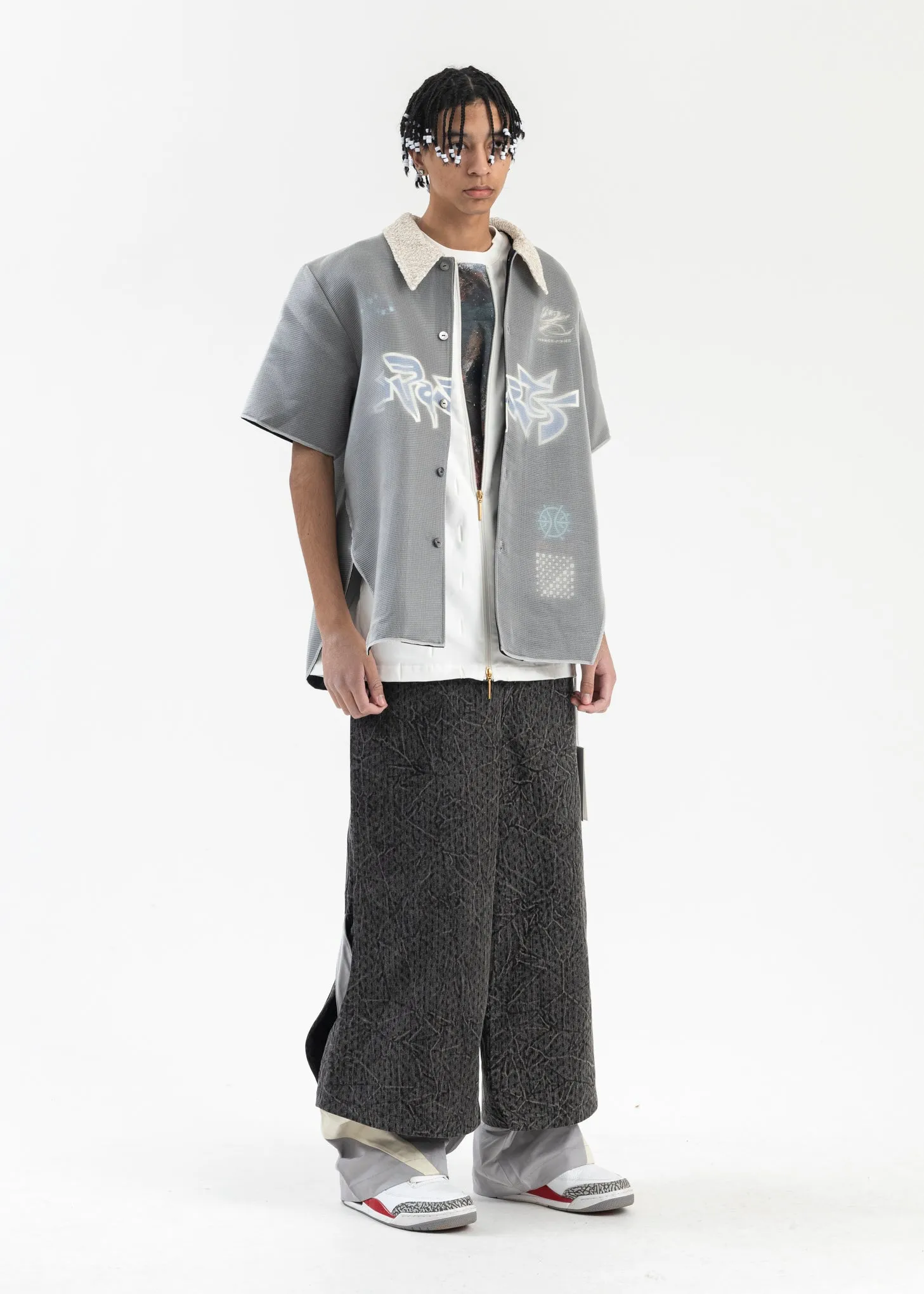 EUPHORIC BLACK BILL WARM UP LAYERED SHIRT