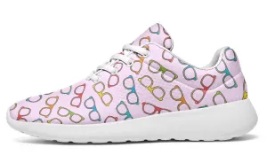 Eye Glasses Pattern Pink Sneakers