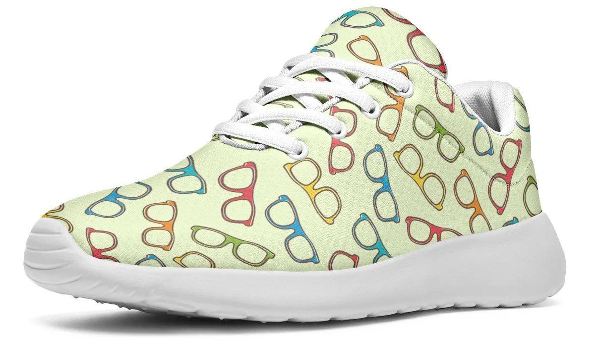 Eye Glasses Pattern Yellow Sneakers